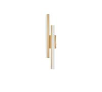 CUDTAPI Lampada da Parete Moderna Semplice a LED Lunghezza Striscia 50 cm 90-260 V, Comodino Camera da Letto Soggiorno Decorazione di Sfondo Ingneria alberghiera(Cold White,Golden-1pcs)