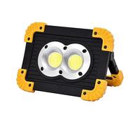 CUDTAPI Luce di Inondazione A LED 10W Faro da Lavoro Proiettore Riflettore LED COB Chip Proiettore Faretto Illuminazione Esterna Luce da Lavoro Ricaricabile USB(with 18650 Battery)