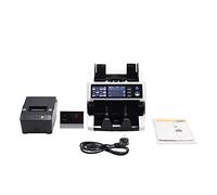 CUDTAPI Macchina per Il conteggio dei Contanti Money Counter Machine Screen Touch CIS Mix Value High Precision Detector 6-8 Billnotes Counting(with Display Printer,UK)
