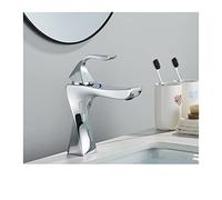 CUDTAPI Rubinetto del Bagno Chrome Banish Beach Basin Rubinetto Cascata Calda Acqua Fredda Miscelatore Acqua Tap Single Lever Miscelatore Nero for Il Bagno(I)