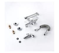 CUDTAPI Rubinetto del Bagno Miscelatore da Cucina Tappo con spruzzatore Hot And Freddo Stream Mount Pot Moller Rubinetto Rubinetto Tirare Fuori Due Foro all'Ingrosso Nero(9001PC)