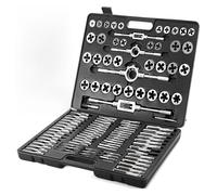 CUDTAPI Set di Maschi e matrici da 86 Pezzi e 110 Pezzi, Strumento for Filettatura Manuale in Acciaio al tungsteno e Titanio con cacciavite a Chiave for Riparare e Tagliare(110PCS)