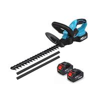 CUDTAPI Tagliasiepi a Batteria 21V Tagliasiepi da Giardino for Uso Domestico Potatura Sega Rasaerba Tagliasiepi Elettrico Attrezzo da Giardino(with 2 Battery Set)