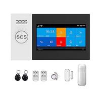 CUDTAPI Tuya gsm Alarm 4G Wireless antifurto for casa d'Affari Allarmi Touch Screen App Mobile Telecomando Smart Home Siren(B)