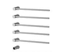 CUDVOLHTU Scaldasalviette da bagno a incasso, scaldasalviette elettrico termostatico, portasciugamani intelligente, for la casa, SUS304(5 brushed nickel,OTHER_110V)