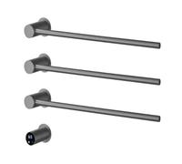 CUDVOLHTU Scaldasalviette da bagno a incasso, scaldasalviette elettrico termostatico, portasciugamani intelligente, for la casa, SUS304(3 gunmetal,OTHER_220V)
