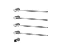 CUDVOLHTU Scaldasalviette da bagno a incasso, scaldasalviette elettrico termostatico, portasciugamani intelligente, for la casa, SUS304(4 brushed nickel,OTHER_110V)