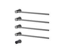 CUDVOLHTU Scaldasalviette da bagno a incasso, scaldasalviette elettrico termostatico, portasciugamani intelligente, for la casa, SUS304(4 gunmetal,OTHER_110V)