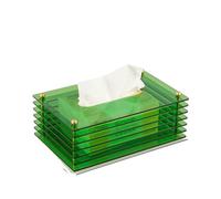 CUDVOLHTU Scatole for fazzoletti in acrilico, moderne scatole rettangolari for riporre tovaglioli di carta igienica, semplici porta tovaglioli di carta in tinta unita for la casa(B tissue box)