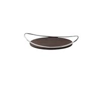 CUDVOLHTU Vassoio ovale in legno e acciaio inossidabile, vassoi portaoggetti creativi con maniglia ovale in metallo(1PCS STYLE B)