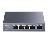 Cudy 4 canali Gigabit PoE Extender, 10/100 / 1000Mbps, 1 PoE Ingresso, 4 PoE uscita, PoE Ripetitore / PoE + amplificatore / PoE ++ ripetitore, montaggio a parete, a margherita, 802.3bt / AT / AF