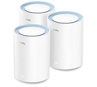 Cudy M1200 Pack de 3 Sistemas WiFi Mesh AC1200 Dual Band - 867Mbps en 5GHz, 300Mbps en 2,4GHz - 1x Puerto LAN 10/100Mbps, 1x Pu