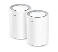Cudy AX3000 2,5G Sistema di Mesh Wi-Fi 6, 2,5G WAN, Ideale per 1Gig+ Internet, Wireguard, OpenVPN, Zerotier, CloudFlare, M3000 2 pack (M3000 2-Pack V2.0)