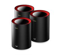 Cudy M3000 3-Pack Dual-band (2.4 GHz/5 GHz) Wi-Fi 6 (802.11ax) Nero Rosso 1 Interno