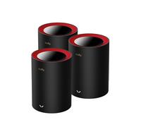 Cudy M3000 3-Pack Dual-band (2.4 GHz/5 GHz) Wi-Fi 6 (802.11ax) Nero Rosso 1 Interno