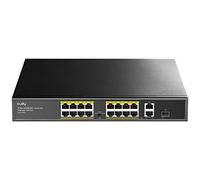 Cudy FS1018PS1 Switch PoE+ 16 porte con 2 collegamenti montanti Gigabit e porte SFP 200 W, 16 PoE+ a 200 W, modalità Extend/VLAN, 802.3af/at, Fanless, Watchdog, Plug and Play