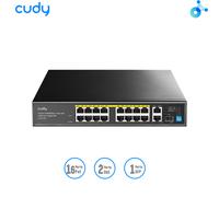 CUDY FS1018PS1. Switch PoE 802.3at/af 200W 16 porte 10/100Mbps +2 Gbit +1 SFP Vlan/Extend, racK