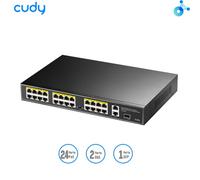 CUDY FS1026PS1. Switch PoE a 24 porte 10/100 Mbps+2 Uplink Gbps, rack 300W