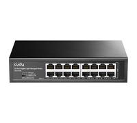 Cudy GS1016E Switch Gigabit Gestito Intelligente Leggero a 16 Porte Plug & Play, Metallo Robusto con Porte Schermate QoS, VLAN, IGMP LAG, Montabile a Rack