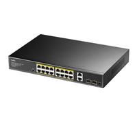 Cudy Switch Ethernet Gigabit Non Gestito PoE+ 16 Porte, 200W, 16 Porte Gigabit PoE+, 2 SFP, 2 Porte Uplink, Montaggio Rack 19", 802.3af/at, GS1018PS2