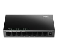 Cudy GS108 Switch Gigabit Desktop rete con 8 porte (10/100/1000 Mbps, alloggiamento in acciaio, IEEE 802.3 X, Auto-MDI/MDIX, Plug and Play, risparmio energetico, porte RJ45, facile da usare)