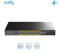 CUDY GS2028PS4. Switch Managed PoE a 24 porte Gbit+4 porte Gbit/SFP, Vlan/Extend/default, rack,300W