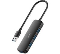 Cudy Hub USB A 3.0, splitter USB a 4 porte ultra sottile con trasferimento dati da 5 Gbps, prolunga USB per mouse, tastiera, unità flash, disco U, stampante, compatibile con laptop, PC desktop, PS5