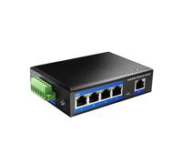 Cudy Switch di Rete Industriale PoE 5 Porte Gigabit, 802.3 at/af PoE, Switch da Rack DIN IP40, Protezione da Inversione di Polarità, Prevenzione Tempeste Broadcast, IG1005P