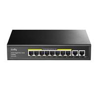 Cudy Interruttore 10-Port Gigabit Poe +, 2 Porte Gigabit uplink, 8 Gigabit Poe/Poe + Porte (Fino a 32 W ciascuno), CCTV/Supporto modalità VLAN, 802.3af / a, 120W, GS1010P