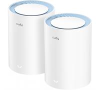 Cudy M1200 Pack de 2 Sistemas WiFi Mesh AC1200 Dual Band - 867Mbps en 5GHz, 300Mbps en 2,4GHz - 1x Puerto LAN 10/100Mbps, 1x Pu