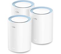 Cudy M1200 Pack de 3 Sistemas WiFi Mesh AC1200 Dual Band - 867Mbps en 5GHz, 300Mbps en 2,4GHz - 1x Puerto LAN 10/100Mbps, 1x Pu