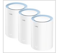 Cudy M1200 Pack de 3 Sistemas WiFi Mesh AC1200 Dual Band - 867Mbps en 5GHz, 300Mbps en 2,4GHz - 1x Puerto LAN 10/100Mbps, 1x Pu