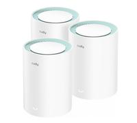 Cudy M1300 Pack de 3 Sistemas WiFi Mesh AC1200 Dual Band - 867Mbps en 5GHz, 300Mbps en 2,4GHz - 1x Puerto LAN 1000/100/10Mbps,