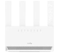 Cudy Router Dual Band BE3600 Wi-Fi 7 WR3600E 4 porte Gigabit, Quad Core 2.0 GHz, 4 antenne client e server VPN, Cudy APP, Cloud Control
