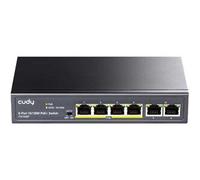 Cudy Switch Di Rete 4 Porte Poe + 2 Porte Uplink 10/100mbps 60w Switch Non Gestionale Fs1006p