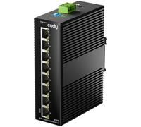 Cudy Switch di Rete Industriale 8 Porte Gigabit, Switch da Rack DIN IP40, Protezione da Inversione di Polarità, Protezione da Cortocircuito, Prevenzione Tempeste Broadcast On/Off, IG1008