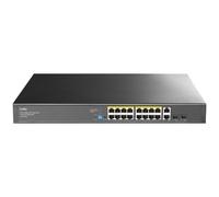 Cudy Switch Ethernet Gigabit Non Gestito PoE+ 16 Porte, 200W, 16 Porte Gigabit PoE+, 2 SFP, 2 Porte Uplink, Montaggio Rack 19", 802.3af/at, GS1018PS2