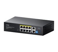 Cudy Switch Gigabit PoE+ 8 Porte con 2 Uplink GbE, GS1010P Nero