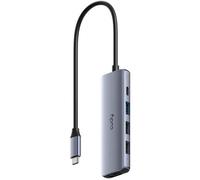 Cudy Hub USB C, adattatore multiporta USB C 5 in 1 con PD da 100 W, HDMI 4K, 3 porte dati USB-A, hub USB tipo C in alluminio per MacBook, iPhone 15/16, Galaxy, Surface Go, XPS, iPad, UH405
