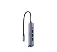 CUDY UH605 Schnittstellen-Hub USB 3.2 Gen 1 3.1 1 Type-C 5000 Mbit/s Grau Silber