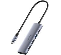 Cudy USB-C-HDMI e hub USB-A 3.0 a 3 porte Plug and Play, UH405 | Da Type-C a uscita video ed espansore Type-A, uscita video 1.4, 4K a 30 Hz, USB 3.0 a 5 Gbps, connessione , prof
