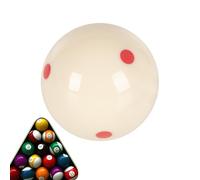 Cue Ball, Standard Pool Billiard Cue Balls with 6 Red Dot Design, 2,25 pollici Compact Resin Practice Accessory for Beginners, Enthusiasts, Tournament Play, Home Table and Family Use