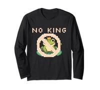 Cue Frog Pixel for America Political Protest Design No King Maglia a Manica