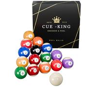 Cue-King Palle da Biliardo Grado AA - Set Regolamentare 2-1/4" - Premium a Pois e Strisce