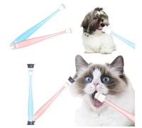 CUECOMER Kit per la pulizia dentale dei denti di cani e gatti di piccola taglia, 2 pezzi in morbido silicone a 360 gradi, confezione indipendente, dentatura a 360° per una facile pulizia dei denti dei