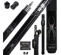 CUEELF Bastone per Stecca da Biliardo, con Custodia Rigida, Asta a Bassa deflessione, Bastoncini Professionali per Stecca da Biliardo, 552,8-595,3 g