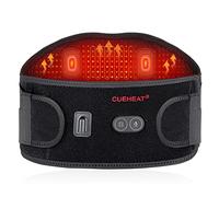 CUEHEAT Cuscino riscaldante per la schiena con calore e massaggio, massaggio alla schiena riscaldato con batteria ricaricabile, cintura di supporto per schiena per uomini e donne, supporto riscaldato