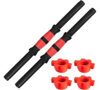 CUEMOON 2 manubri universali da 35 cm, tubo di collegamento Dumbell con impugnature antiscivolo e chiusure a stella