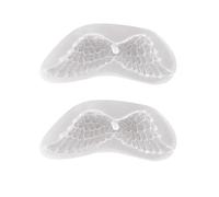 CUEMOON 2 stampi in silicone per ali d'angelo 3D, ali d'angelo, in resina epossidica, per ciondoli fai da te