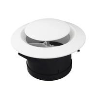 CUEMOON Copertura per Condotti di Ventilazione, 4 Dimensioni Diffusore a Soffitto Valvola di Alimentazione di Scarico Presa d'Aria Anemostato Copertura per Tubo di Ventilazione,100mm